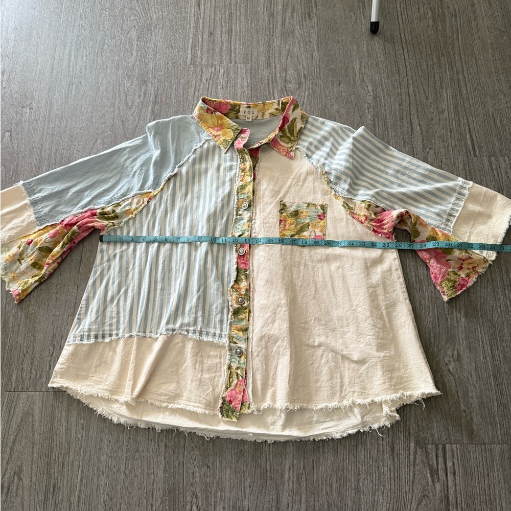 Pol Mixed Pattern Button Down Nwot - image 6